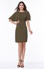 Modest Sheath Zip up Chiffon Short Plus Size Bridesmaid Dresses