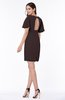 Modest Sheath Zip up Chiffon Short Plus Size Bridesmaid Dresses
