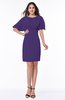 Modest Sheath Zip up Chiffon Short Plus Size Bridesmaid Dresses