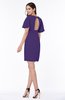 Modest Sheath Zip up Chiffon Short Plus Size Bridesmaid Dresses