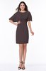 Modest Sheath Zip up Chiffon Short Plus Size Bridesmaid Dresses
