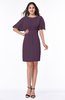 Modest Sheath Zip up Chiffon Short Plus Size Bridesmaid Dresses