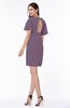 Modest Sheath Zip up Chiffon Short Plus Size Bridesmaid Dresses