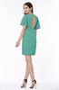 Modest Sheath Zip up Chiffon Short Plus Size Bridesmaid Dresses