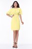Modest Sheath Zip up Chiffon Short Plus Size Bridesmaid Dresses