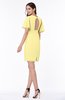 Modest Sheath Zip up Chiffon Short Plus Size Bridesmaid Dresses
