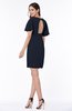 Modest Sheath Zip up Chiffon Short Plus Size Bridesmaid Dresses
