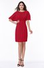 Modest Sheath Zip up Chiffon Short Plus Size Bridesmaid Dresses