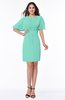 Modest Sheath Zip up Chiffon Short Plus Size Bridesmaid Dresses