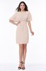 Modest Sheath Zip up Chiffon Short Plus Size Bridesmaid Dresses