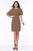 Modest Sheath Zip up Chiffon Short Plus Size Bridesmaid Dresses