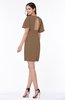 Modest Sheath Zip up Chiffon Short Plus Size Bridesmaid Dresses