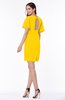 Modest Sheath Zip up Chiffon Short Plus Size Bridesmaid Dresses