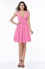 Sexy A-line Sleeveless Short Pleated Plus Size Bridesmaid Dresses