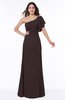 Modern A-line Asymmetric Neckline Short Sleeve Floor Length Plus Size Bridesmaid Dresses