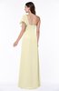 Modern A-line Asymmetric Neckline Short Sleeve Floor Length Plus Size Bridesmaid Dresses