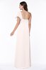 Modern A-line Asymmetric Neckline Short Sleeve Floor Length Plus Size Bridesmaid Dresses