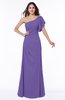 Modern A-line Asymmetric Neckline Short Sleeve Floor Length Plus Size Bridesmaid Dresses