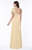 Modern A-line Asymmetric Neckline Short Sleeve Floor Length Plus Size Bridesmaid Dresses