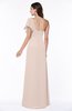 Modern A-line Asymmetric Neckline Short Sleeve Floor Length Plus Size Bridesmaid Dresses