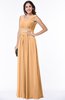 Classic A-line Zip up Chiffon Ribbon Plus Size Bridesmaid Dresses