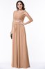 Classic A-line Zip up Chiffon Ribbon Plus Size Bridesmaid Dresses