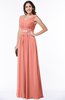 Classic A-line Zip up Chiffon Ribbon Plus Size Bridesmaid Dresses