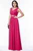 Classic A-line Zip up Chiffon Ribbon Plus Size Bridesmaid Dresses
