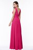Classic A-line Zip up Chiffon Ribbon Plus Size Bridesmaid Dresses