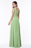Classic A-line Zip up Chiffon Ribbon Plus Size Bridesmaid Dresses