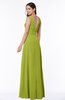 Classic A-line Zip up Chiffon Ribbon Plus Size Bridesmaid Dresses