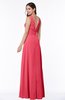 Classic A-line Zip up Chiffon Ribbon Plus Size Bridesmaid Dresses