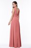 Classic A-line Zip up Chiffon Ribbon Plus Size Bridesmaid Dresses