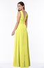 Classic A-line Zip up Chiffon Ribbon Plus Size Bridesmaid Dresses