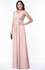 Classic A-line Zip up Chiffon Ribbon Plus Size Bridesmaid Dresses