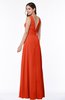 Classic A-line Zip up Chiffon Ribbon Plus Size Bridesmaid Dresses