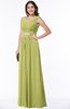 Classic A-line Zip up Chiffon Ribbon Plus Size Bridesmaid Dresses