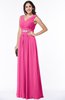 Classic A-line Zip up Chiffon Ribbon Plus Size Bridesmaid Dresses