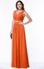 Classic A-line Zip up Chiffon Ribbon Plus Size Bridesmaid Dresses