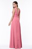 Classic A-line Zip up Chiffon Ribbon Plus Size Bridesmaid Dresses