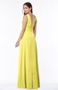 Classic A-line Zip up Chiffon Ribbon Plus Size Bridesmaid Dresses