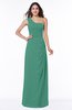 Simple A-line Half Backless Chiffon Floor Length Draped Plus Size Bridesmaid Dresses