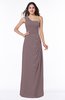 Simple A-line Half Backless Chiffon Floor Length Draped Plus Size Bridesmaid Dresses