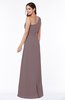 Simple A-line Half Backless Chiffon Floor Length Draped Plus Size Bridesmaid Dresses