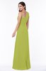Simple A-line Half Backless Chiffon Floor Length Draped Plus Size Bridesmaid Dresses