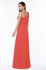 Simple A-line Half Backless Chiffon Floor Length Draped Plus Size Bridesmaid Dresses