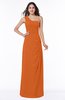 Simple A-line Half Backless Chiffon Floor Length Draped Plus Size Bridesmaid Dresses