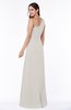 Simple A-line Half Backless Chiffon Floor Length Draped Plus Size Bridesmaid Dresses