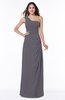 Simple A-line Half Backless Chiffon Floor Length Draped Plus Size Bridesmaid Dresses