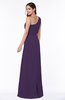 Simple A-line Half Backless Chiffon Floor Length Draped Plus Size Bridesmaid Dresses